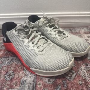 Nike Free Metcon 5 Shoes Men's 10.5 Grey Red CrossFit Workout Athletic Sneakers